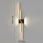 Modern Minimalist Aluminum Geometric Long Straight Line LED Wall Sconce Lamp For Living Room Lumendat