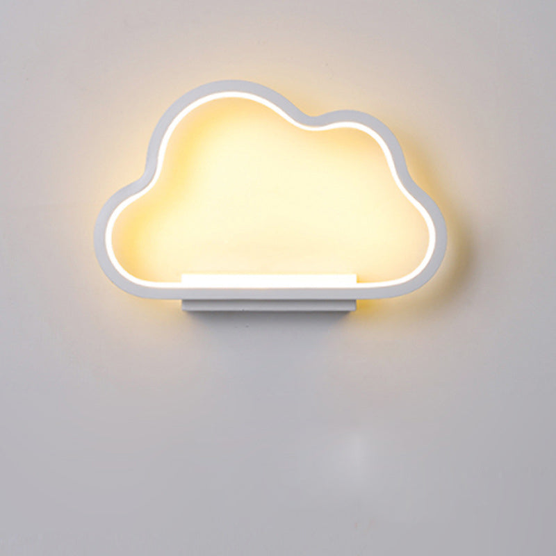 Lumendat Contemporary Simplicity Aluminum Cloud Frame Silicone Strip LED Kids Wall Sconce Lamp For Bedroom Lumendat