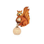 Lumendat Traditional European Kids Squirrel Ball Crystal Resin 1-Light Wall Sconce Lamp For Bedside Lumendat