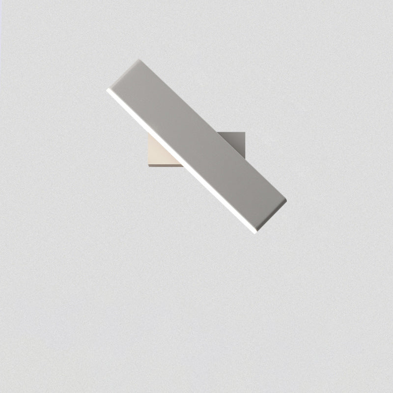 Modern Minimalist Rectangular Bar Aluminum Acrylic Rotatable LED Wall Sconce Lamp For Living Room Lumendat