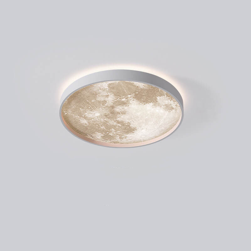 Nordic Creative Moon Round LED Flush Mount Ceiling Light BulbSquare