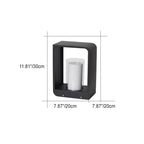 Modern Minimalist Square Frame Stainless Steel Acrylic LED Waterproof Lawn Landscape Light For Outdoor Patio Lumendat