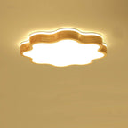 Nordic Flower Shape Wooden LED Flush Mount Ceiling Light Lumendat