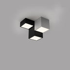 Modern Minimalist Cube Iron Acrylic LED Flush Mount Ceiling Light for Living Room