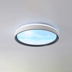 Modern Simplicity Iron Acrylic Round Square Rectangular Sunny Sky LED Flush Mount Ceiling Light For Living Room Lumendat
