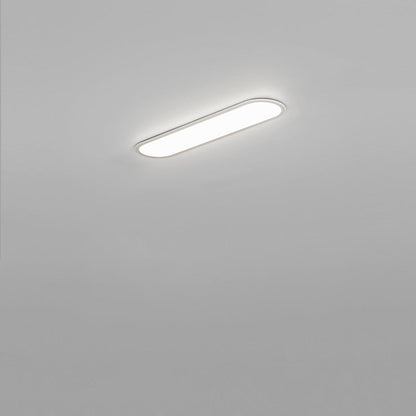 Modern Minimalist Iron Aluminum Acrylic Strip Elliptical LED Flush Mount Ceiling Light for Hallway