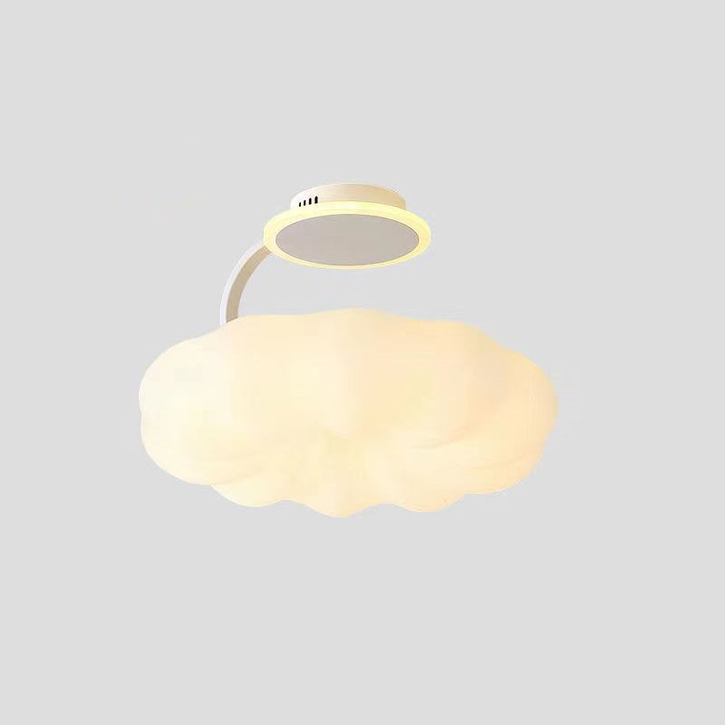 Lumendat Modern Simplicity Cream PE Cloud Pumpkin Shade Iron LED Kids Pendant Light For Bedroom Lumendat