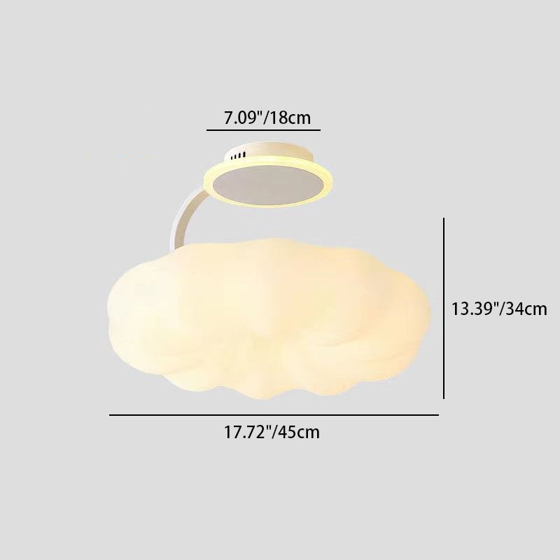 Lumendat Modern Simplicity Cream PE Cloud Pumpkin Shade Iron LED Kids Pendant Light For Bedroom Lumendat