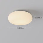 Modern Minimalist Oval Iron Pe LED Flush Mount Ceiling Light for Bedroom BulbSquare