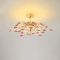 Modern Luxury Rose Iron Ceramic Crystal 6/7/8 Light Chandelier Lumendat