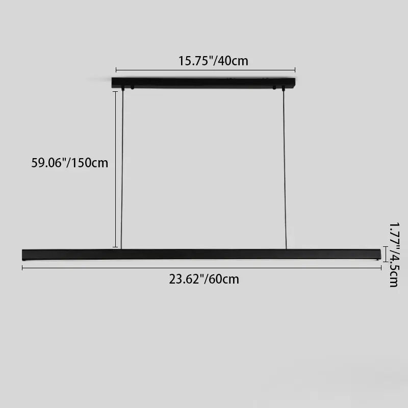 Modern Minimalist Long Strip LED Pendant Light Lumendat