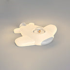 Lumendat Contemporary Creative Iron PE Cartoon Airplane Design LED Kids Flush Mount Ceiling Light For Bedroom Lumendat