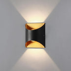 Modern Minimalist Solid Color Aluminum Square Outdoor Waterproof LED Wall Sconce Lamp Lumendat