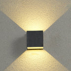 Outdoor Minimalist Square Cube Aluminum Waterproof LED Wall Sconce Lamp Lumendat