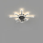 Lumendat Childlike Creative Meteor Design LED Flush Mount Ceiling Fan Light Lumendat