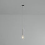 Contemporary Luxury Full Copper Water-ripple Glass Shade 1-light Pendant Light for Living Room