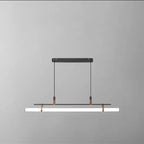 Nordic Minimalist Long Strip Leather LED Island Light Chandelier Lumendat
