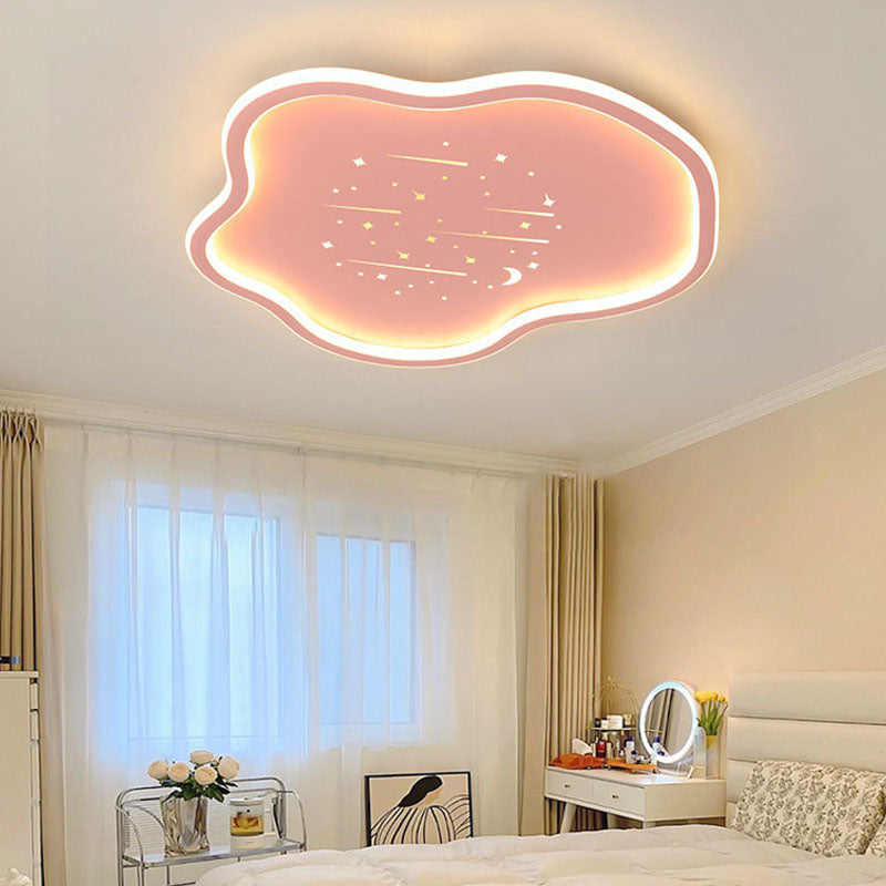 Lumendat Contemporary Creative Kids Cloudy Iron Silicone LED Flush Mount Ceiling Light For Bedroom Lumendat