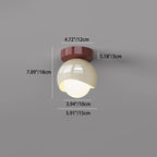 Contemporary French Cream Iron Glass Spherical Ball 1-light Semi-flush Mount Ceiling Light for Hallway