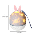 Lumendat Contemporary Creative Kids Projectable Round Rabbit Deer ABS LED Table Lamp For Bedroom Lumendat