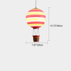 Scandinavian Modern Creative Hot Air Balloon Iron Acrylic 1-light Pendant Light BulbSquare