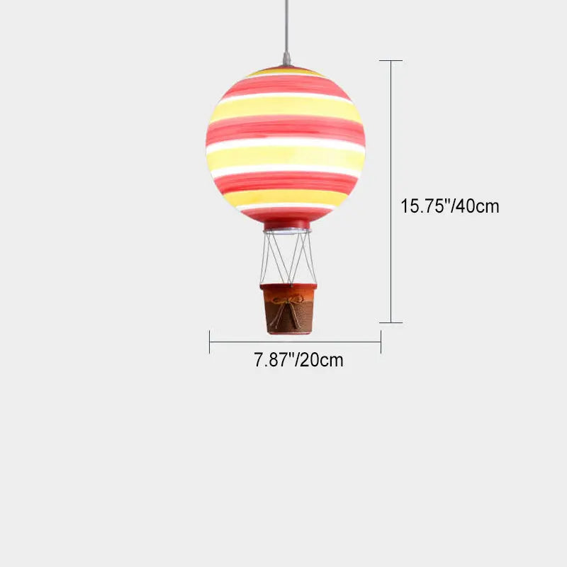 Scandinavian Modern Creative Hot Air Balloon Iron Acrylic 1-light Pendant Light BulbSquare