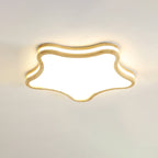 Lumendat Contemporary Nordic Kids Rubber Wood Glass Star Cloud Moon LED Flush Mount Ceiling Light For Bedroom Lumendat