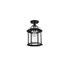 Traditional European Outdoor Hexagonal Lantern Waterproof 1-Light Semi-Flush Mount Ceiling Light For Outdoor Lumendat