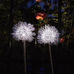 Solar Dandelion Aluminum Wire Globe Light LED Outdoor Waterproof Luminous Garden Insert Ground Landscape Light Lumendat