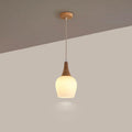 Nordic Solid Wood Glass White Bottle Island Light 1/3 Light Chandelier Lumendat
