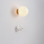 Lumendat Contemporary Creative 3D Printed Moon Shade Resin Astronaut 1-Light Wall Sconce Lamp For Bedroom Lumendat