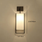 Traditional Chinese Square Fabric Iron Frame 1-Light Wall Sconce Lamp For Bedroom & Living Room Lumendat