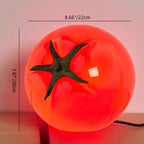 Modern Art Deco Resin Tomato Decorative USB LED Table Lamp For Living Room Lumendat