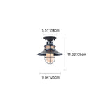 Outdoor Waterproof Iron Frosted Glass 1-Light Semi-Flush Mount Ceiling Light Lumendat