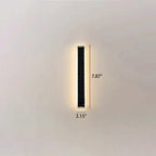 Minimalist Outdoor Solar Rectangular Strip Waterproof Patio LED Wall Sconce Lamp Lumendat