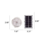 Modern Round Solar LED Remote Control Outdoor Indoor Flush Mount Lighting Lumendat
