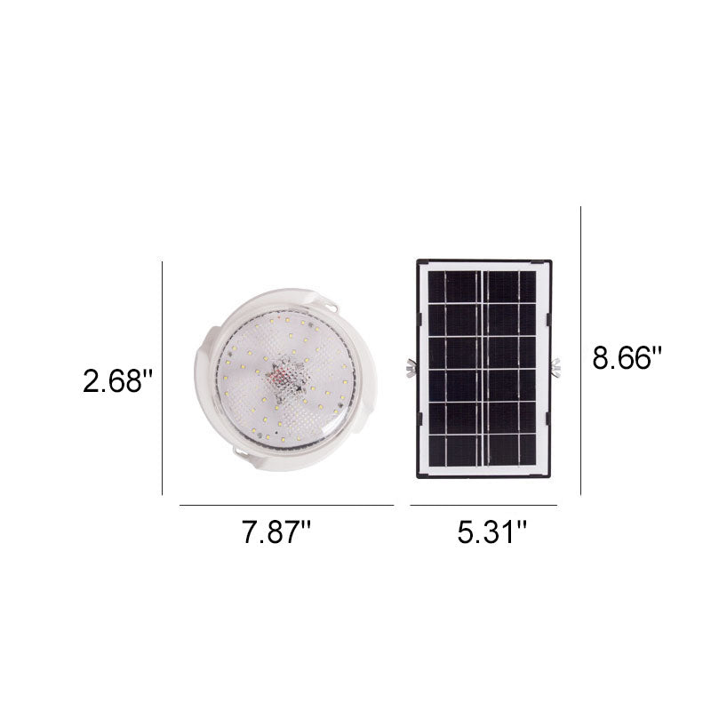 Modern Round Solar LED Remote Control Outdoor Indoor Flush Mount Lighting Lumendat