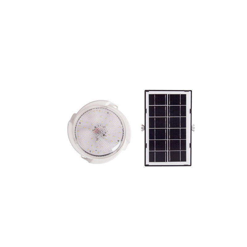 Modern Round Solar LED Remote Control Outdoor Indoor Flush Mount Lighting Lumendat