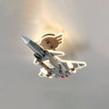 Lumendat Contemporary Creative Hardware Resin Children's Aircraft LED Semi-Flush Mount Ceiling Light For Bedroom Lumendat