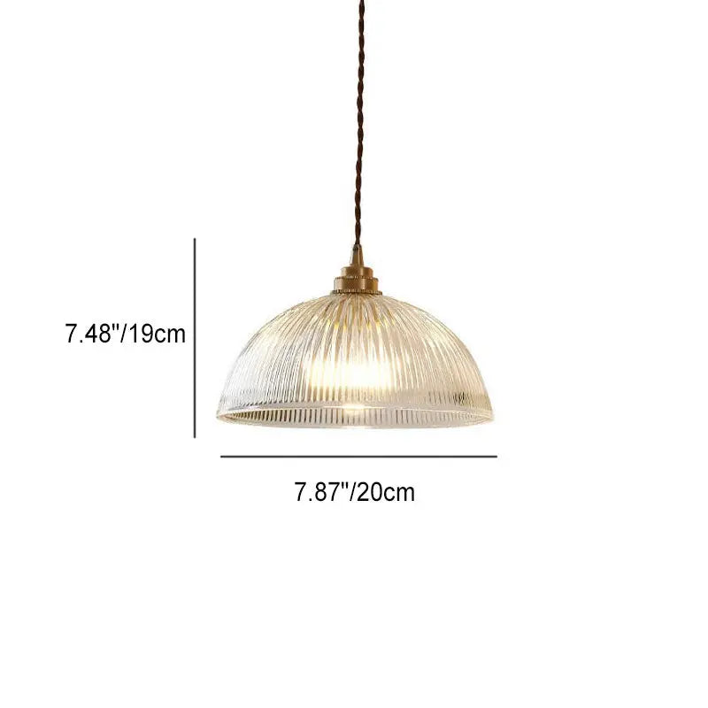 Modern Simple Clear Glass Dome Pot Lid 1-light Pendant Light Lumendat