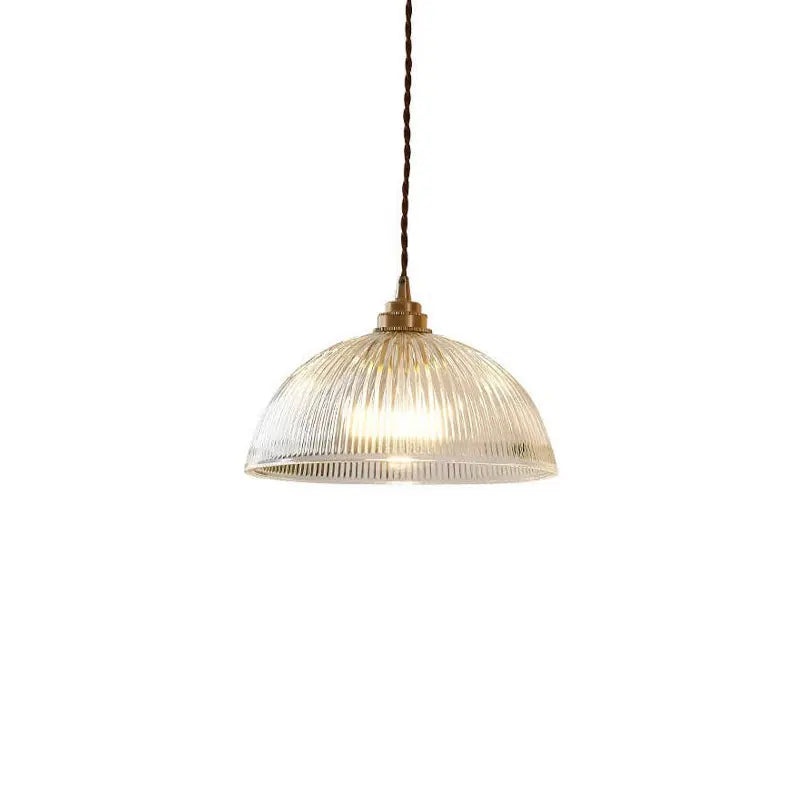 Modern Simple Clear Glass Dome Pot Lid 1-light Pendant Light Lumendat