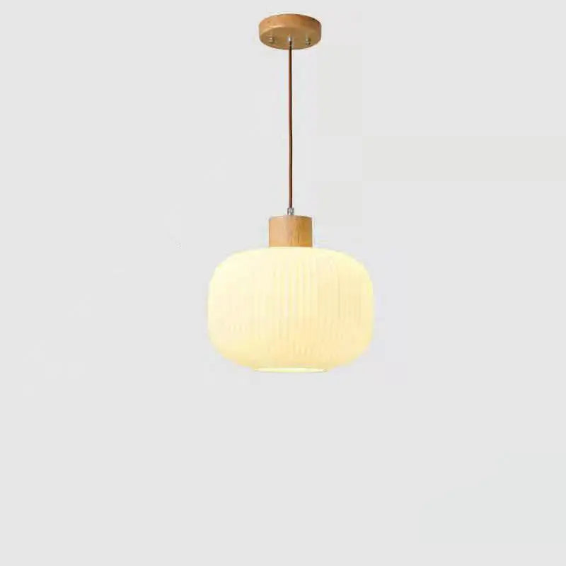 Japanese Minimalist Log Wood Strip Glass Jar 1/2/3 Light Island Light Chandelier Lumendat