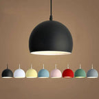 Modern Solid Color Round Head Iron 1-light Pendant Light Lumendat