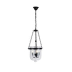 Traditional Rustic Round Glass Bucket Iron Candelabra 3-light Chandelier for Living Room Lumendat