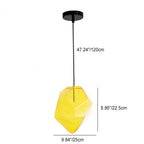 Modern Simplicity Irregular Shape Glass 1-light Pendant Light for Living Room BulbSquare