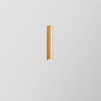 Modern Minimalist Rubberwood Cylinder Spotlight LED Pendant Light for Bedroom BulbSquare