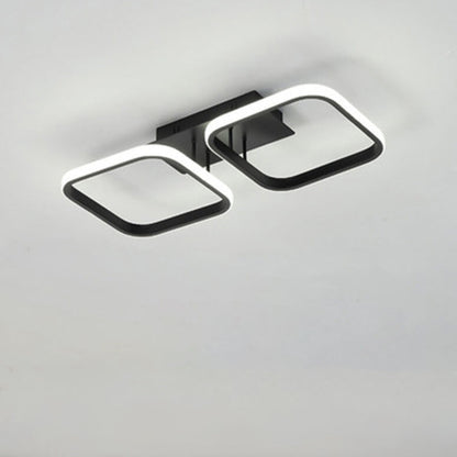 Nordic Simple Creative Square Combination Design LED Semi-flush Mount Light