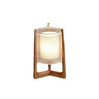 Traditional Japanese Solid Wood Brass Fabric Column 1-Light Standing Floor Lamp For Living Room And Bedroom Lumendat