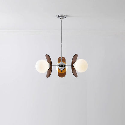 Modern Mid-century Acrylic Magic Bean Glass Shade 3/5/6/8-light Chandelier for Living Room