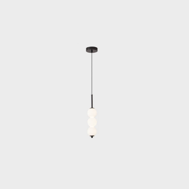 Nordic Creative Brass Spherical Glass Long Strip LED Pendant Light BulbSquare